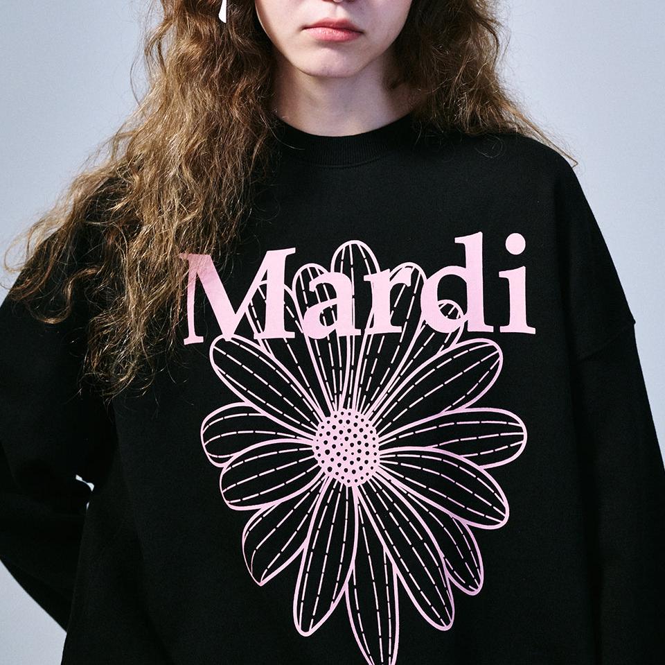 Mardi Mercredi Sweatshirt FlowerMardi-Black Pink