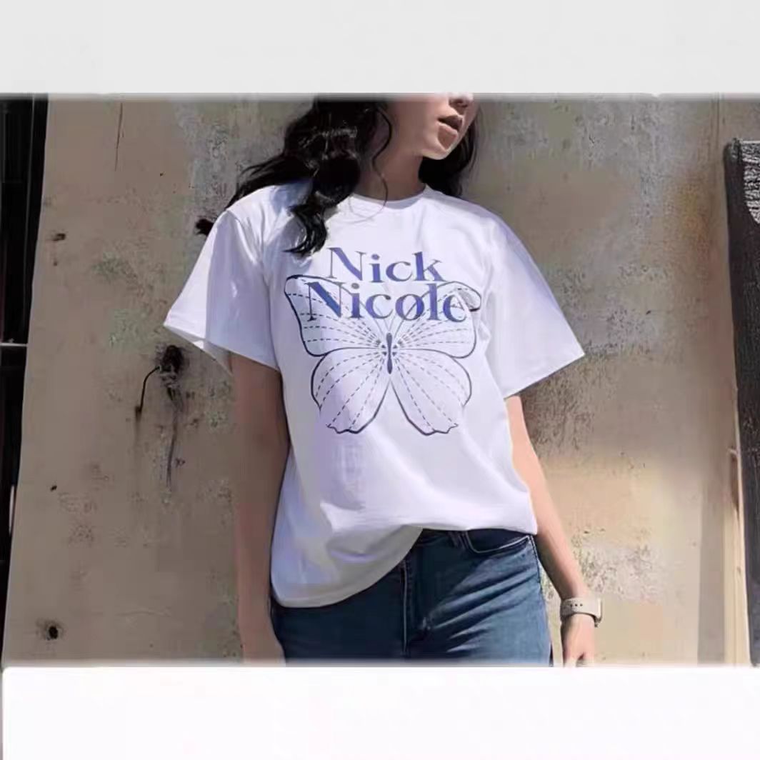 Nick Nicole Big Butterfly Sleeve Top_Pink