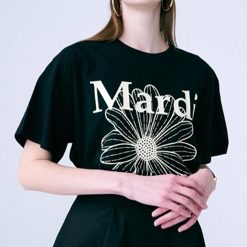 Mardi Mercredi Tshirt FlowerMardi-Black Cream