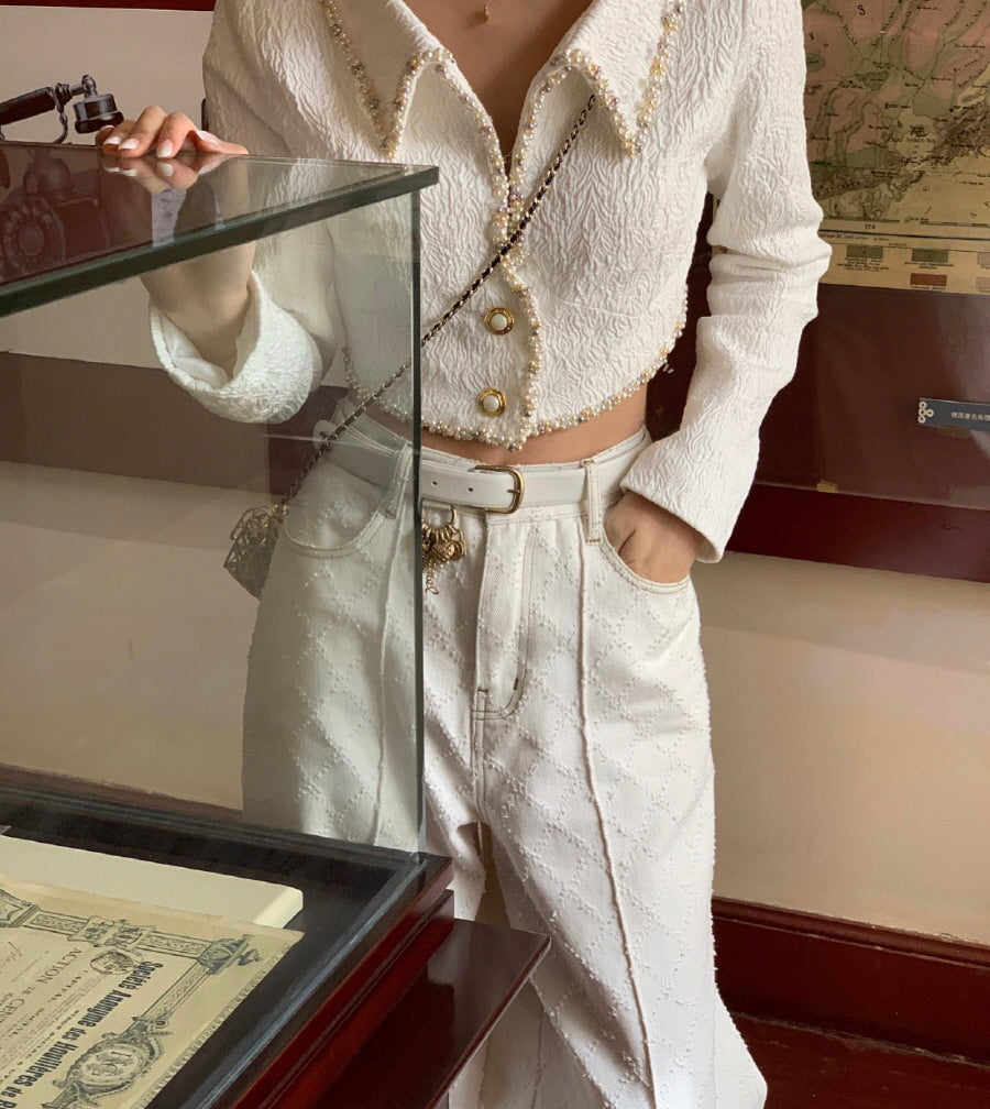 Seooocookie Maria Handmade Pearl Jacket