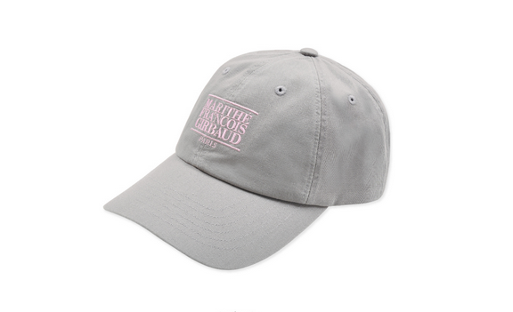 Marithe Small Classic Logo Cap-Gray Pink