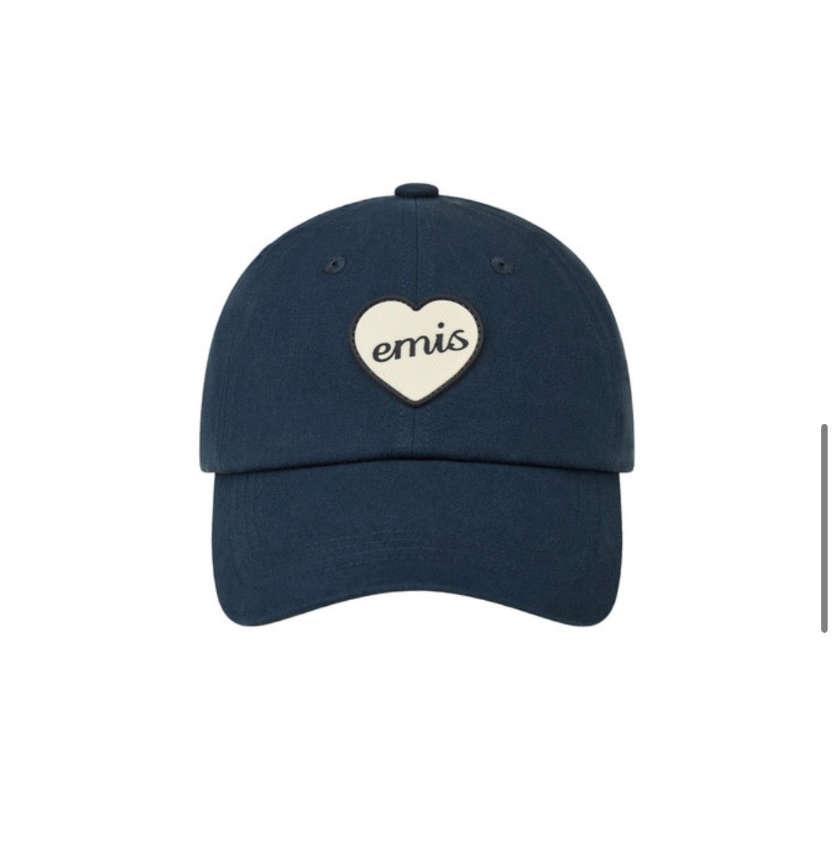 HEART RUBBER PATCH BALL CAP-NAVY