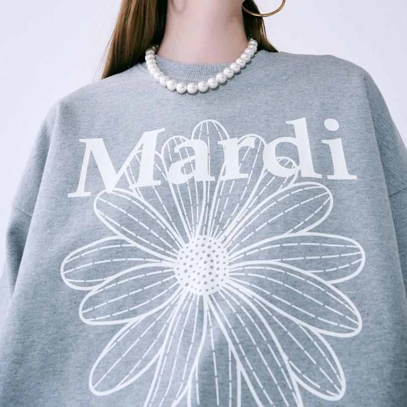 Mardi Mercredi Sweatshirt FlowerMardi-Grey Ivory