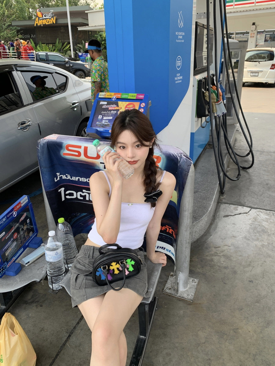 Seooocookie Ribbon Sleeveless Top