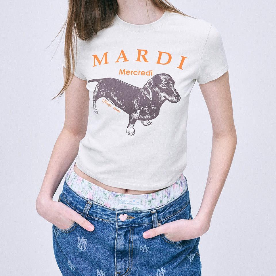 Mardi Mercredi Cropped Tshirt Ddanji - Light Beige