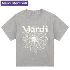 Mardi Mercredi Tshirt Flowermardi - Grey Ivory