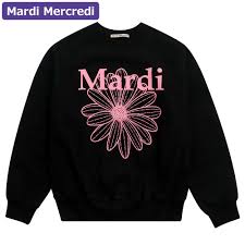 Mardi Mercredi Sweatshirt Raglan Flowermardi - Black Pink