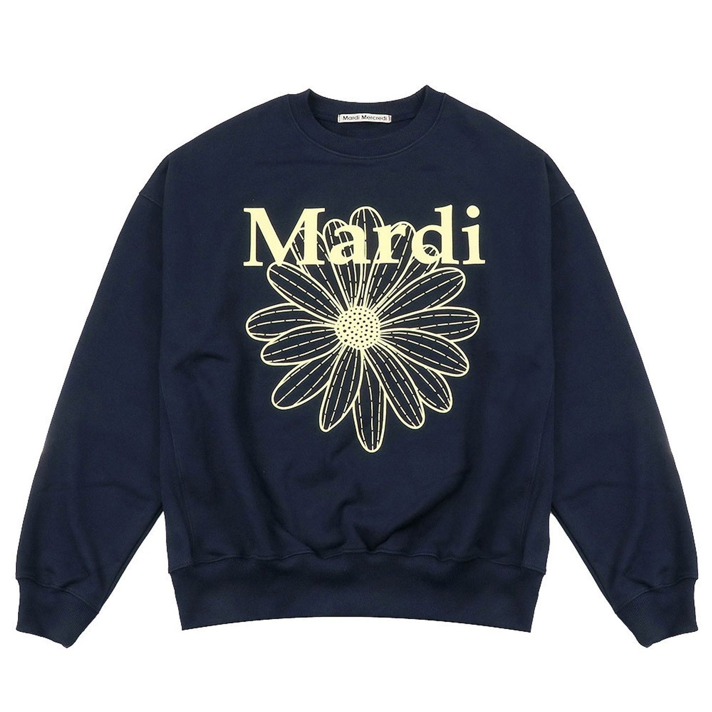 Mardi Mercredi Sweatshirt Flowermardi - Navy Lemon