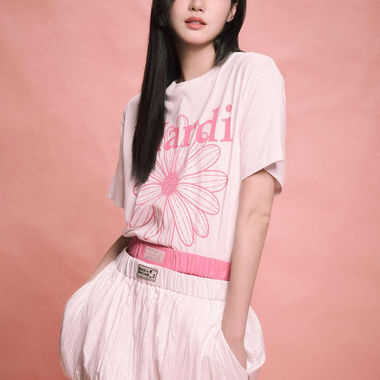 Mardi Mercredi Tshirt FlowerMardi-White Pink