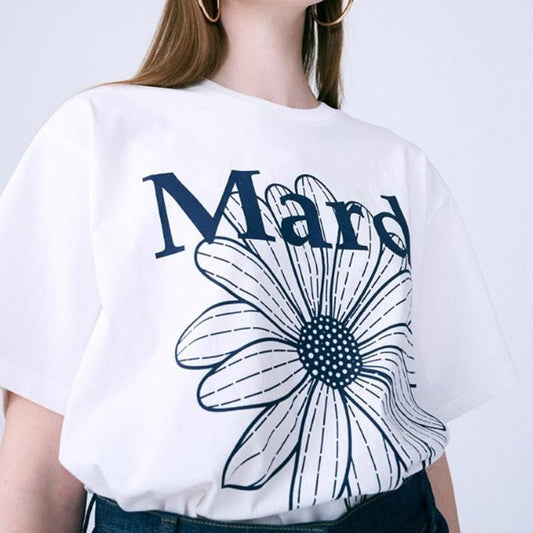 Mardi Mercredi Tshirt FlowerMardi-Ivory Navy