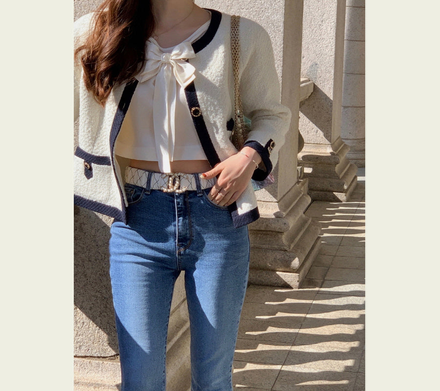 Seooocookie Silk Ribbon Sleeveless