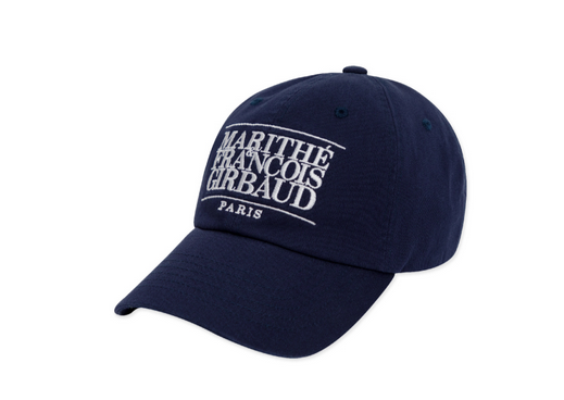 Marithe Small Classic Logo Cap-Navy Blue