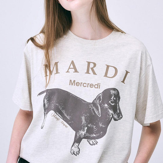 Mardi Mercredi Tshirt Ddanji-Oatmeal Taupe