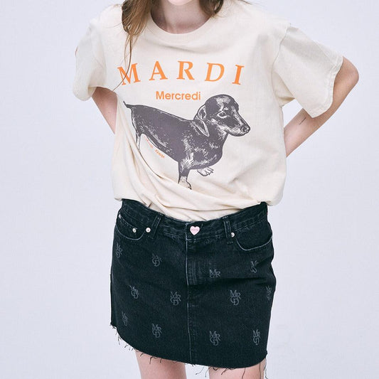Mardi Mercredi Tshirt Ddanji-Light Beige