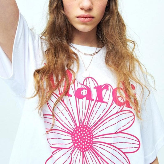 Mardi Mercredi Tshirt FlowerMardi-White Violet