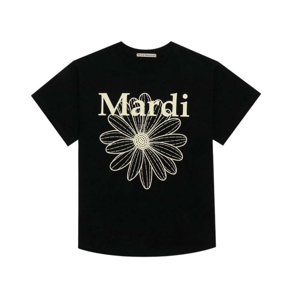 Mardi Mercredi Tshirt Flowermardi - Black Ivory