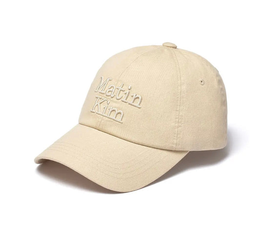 MATIN VOLUME LOGO BALL CAP IN BEIGE