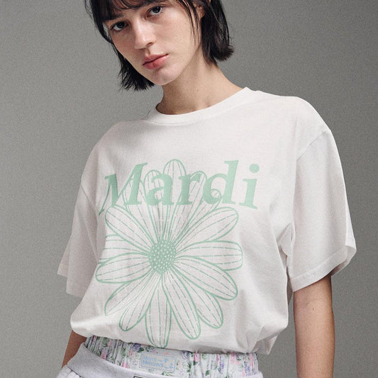 Mardi Mercredi Tshirt FlowerMardi-Ivory Mint