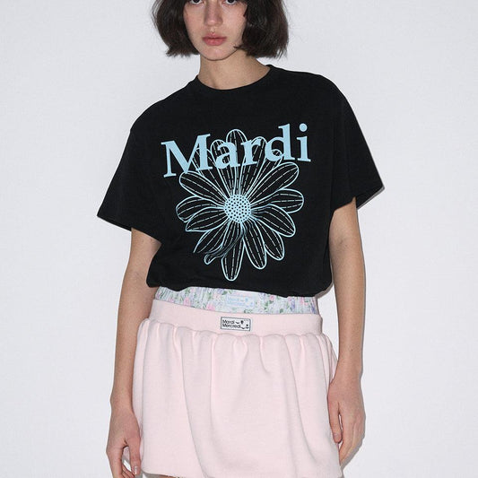 Mardi Mercredi Tshirt FlowerMardi-Black Sky