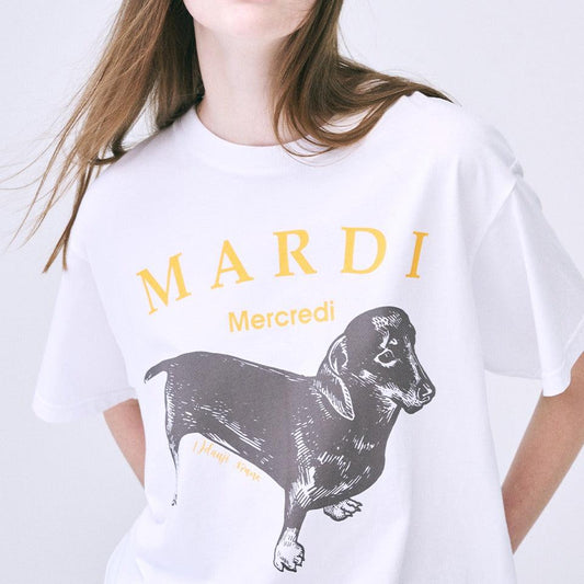 Mardi Mercredi Tshirt Ddanji-White Tangerine